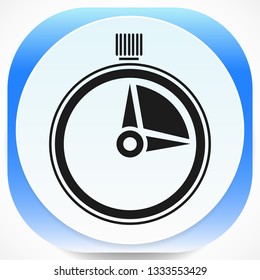 Timer, stopwatch icon. Urgency, turnaround time, schedule concepts