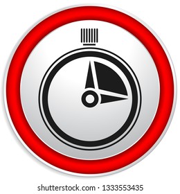 Timer, stopwatch icon. Urgency, turnaround time, schedule concepts