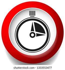 Timer, stopwatch icon. Urgency, turnaround time, schedule concepts