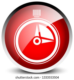 Timer, stopwatch icon. Urgency, turnaround time, schedule concepts