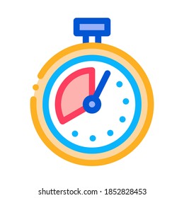 timer stopwatch icon vector. timer stopwatch sign. color symbol illustration