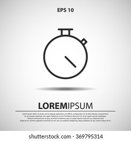 timer, stopwatch icon for web and mobile. flat design style