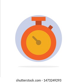 Timer, Stopwatch, Watch, Time Abstract Circle Background Flat color Icon