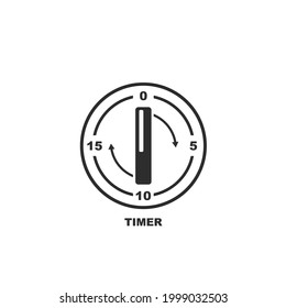 timer switch knob vector icon illustration design template web