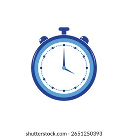 Símbolo do temporizador. Ícone de cronômetro cor azul. cronômetro de cronômetro. Cronômetro, sinal de temporizador. Ícone de cronômetro isolado em fundo branco. contagem regressiva rápida 
