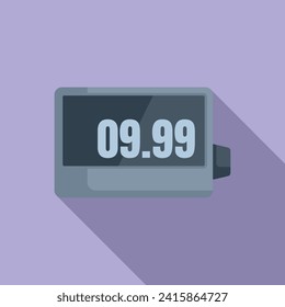 Timer taximeter icon flat vector. Speed service trip. Ride rate car