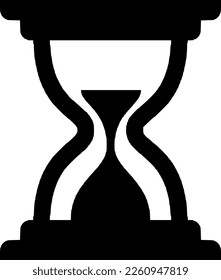 timer vector art made with sand timer like design in black strokes