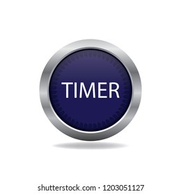 Timer vector button, web design element