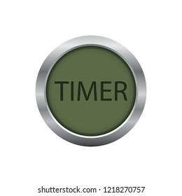 Timer vector button, web design element
