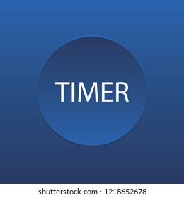 Timer vector button, web design element