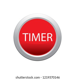 Timer vector button, web design element