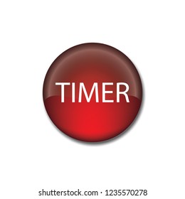Timer vector button, web design element