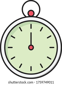 timer vector flat color icon 