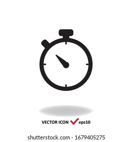 Timer vector flat minimal icon isolated on white