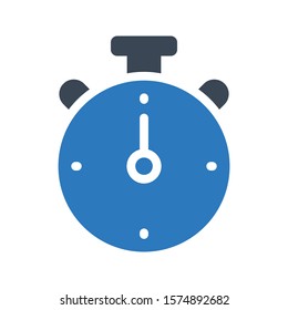 timer vector glyph color icon 