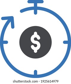 timer  vector glyph colour icon