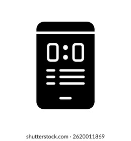 Timer Vector Icon for Countdown and Task Completion. Stopwatch-style design for short-term scheduling
