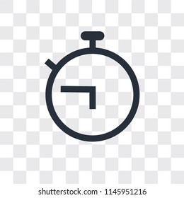 Timer vector icon isolated on transparent background, Timer logo concept