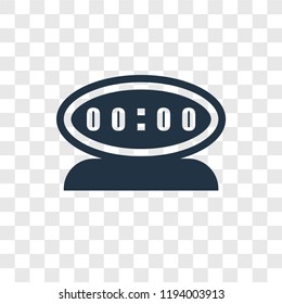 Timer vector icon isolated on transparent background, Timer transparency logo concept