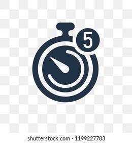 Timer vector icon isolated on transparent background, Timer transparency concept can be used web and mobile