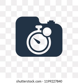 Timer vector icon isolated on transparent background, Timer transparency concept can be used web and mobile