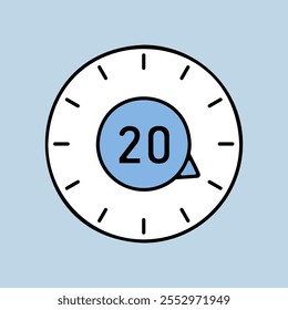 Timer vector icon. Kitchen appliance. Graph symbol for cooking web site design, logo, app, UI