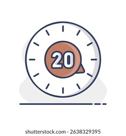 Timer vector icon. Kitchen appliance. Graph symbol for cooking web site design, logo, app, UI