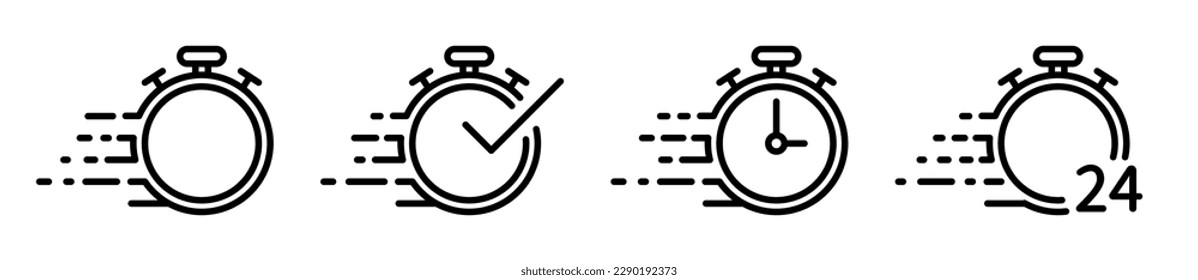 Timer vector icon. Timer icon set. EPS 10