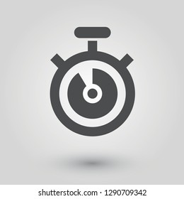 Timer Vector Icon. Stopwatch Analog or Digital Timer Illustration.