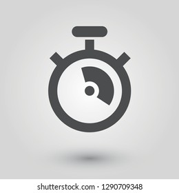 Timer Vector Icon. Stopwatch Analog or Digital Timer Illustration.