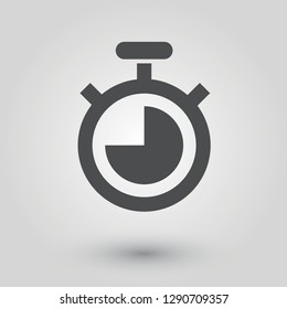 Timer Vector Icon. Stopwatch Analog or Digital Timer Illustration.