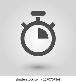 Timer Vector Icon. Stopwatch Analog or Digital Timer Illustration.