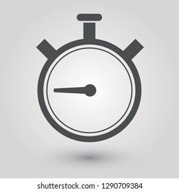 Timer Vector Icon. Stopwatch Analog or Digital Timer Illustration.