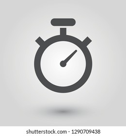 Timer Vector Icon. Stopwatch Analog or Digital Timer Illustration.