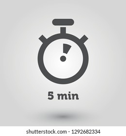 Timer Vector Icon. Stopwatch Analog or Digital Timer Illustration.