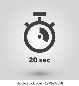 Timer Vector Icon. Stopwatch Analog or Digital Timer Illustration.