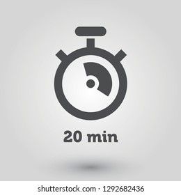 Timer Vector Icon. Stopwatch Analog or Digital Timer Illustration.