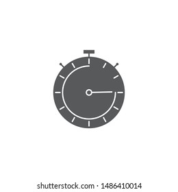 Timer vector icon symbol isolated on white background