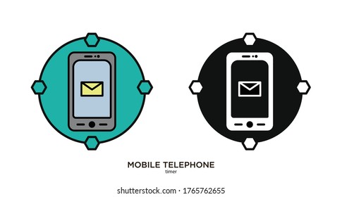 Timer vector illustration lineal color and filled design