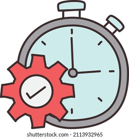 timer Vector illustration on a transparent background.Premium quality symmbols.Vector line flat icon for concept and graphic design.
