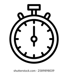 Timer Vector Line Icon Design For Personal And Commercial Use