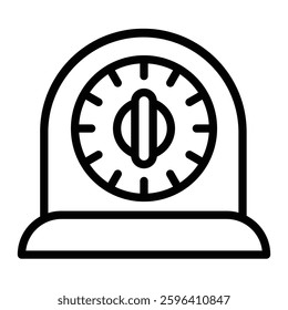 Timer Vector Line Icon Design