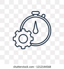 Timer vector outline icon isolated on transparent background, high quality linear Timer transparency concept can be used web and mobile