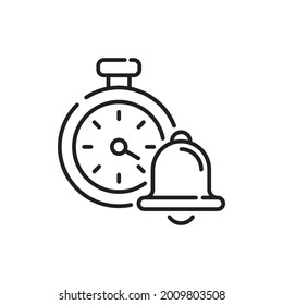 Timer vector outline icon style illustration. EPS 10 file 