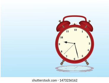 Timer vector Red time clock