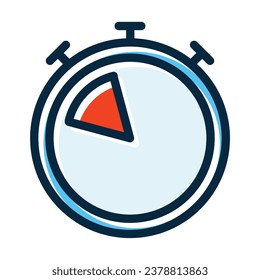 Timer Vector Thick Line Filled Dark Colors Icons For Personal And Commercial Use.
