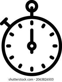 timer vector thin line icon