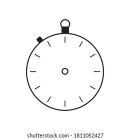 Timer vintage vector icon isolated. Stopwatch thin black symbol