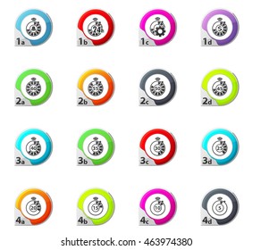 Timer web icons for user interface design
