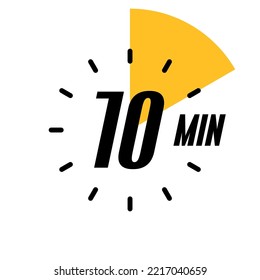 Timer,clock symbol,concept of time, illustration vector,10 minutes timer.